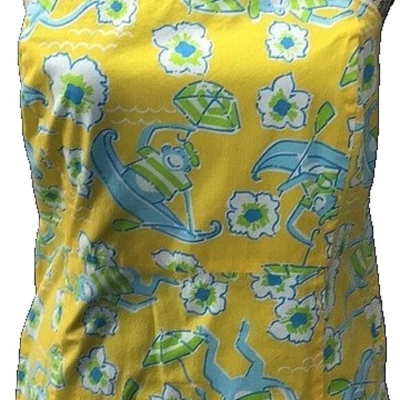 Lilly Pulitzer monkey and flower print Strapless Dress – Size 4 - Picture 4 of 5